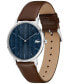 Фото #2 товара Наручные часы Hugo Boss Principle Quartz Basic Calendar Silver-Tone Stainless Steel Watch 41mm