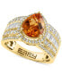 ფოტო #1 პროდუქტის EFFY® Citrine (3 ct. t.w.) & Diamond (5/8 ct. t.w.) Statement Ring in 14k Gold