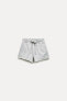 Faded-effect plush shorts