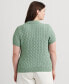 Plus Size Cable-Knit Polo Shirt