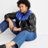 Фото #2 товара Women's Long Sleeve Faux Leather Jacket - Future Collective with Reese