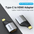 Фото #4 товара Адаптер HDMI-USB C Vention TCAH0 Black/Gray 1 шт 3840 x 2160 px