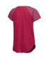 ფოტო #4 პროდუქტის Women's Burgundy Colorado Avalanche Grand Slam Raglan Notch Neck T-shirt