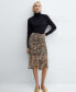 Фото #5 товара Women's Animal-Print Flowing Skirt