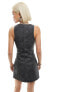 COLLUSION PU mini dress in washed black 44 - фото #7