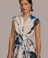 Фото #4 товара Women's Printed A-Line Wrap Dress
