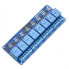 Фото #4 товара Optoisolation relay module 8 channel - 10A/250VAC contacts - 12V coil - blue