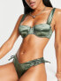 Фото #1 товара ASOS DESIGN gleam underwired bikini top in khaki