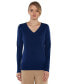 Фото #1 товара Women's 100% Pure Cashmere Long Sleeve Ava V Neck Pullover Sweater