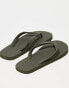 Jack & Jones logo flip flop in khaki