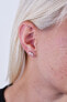 Longitudinal steel earrings with stars