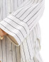 Nobody's Child Tamar boxy shirt co-ord in cream pinstripe