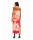 ფოტო #3 პროდუქტის Women's Out-of-focus midi slip dress