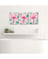 Фото #2 товара Pink Flamingo - Wall Art - 7.5 x 10 inches - Set of 3 Signs - Wash, Brush, Flush