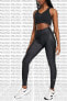 Фото #4 товара Леггинсы женские Nike The One Mid-Rise Shine Black - утягивающие 2 с карманом 3D, черные.