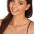 Trendy gold-plated necklace with real river pearls JL0787