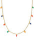 ფოტო #1 პროდუქტის Gold-Tone Multicolor Lightbulb Strand Necklace, 36" + 3" extender, Created for Macy's