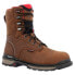 Фото #2 товара Rocky Rams Horn 8 Inch Waterproof Composite Toe Work Mens Brown Work Safety Sho