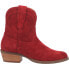 Фото #1 товара Dingo Tumbleweed Roper Round Toe Cowboy Booties Womens Red Casual Boots DI561-60