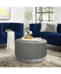 Apoplline Upholstered Cocktail Ottoman with Metal Base