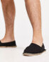 ASOS DESIGN – Espadrilles aus schwarzem Stoff