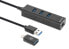 Фото #4 товара Manhattan 3-Port USB 3.0 Typ-C Typ-A Kombo-Hub mit Gigabit-Netzwerkadapter 5Gbit/s