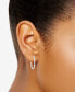 Lab-Created Diamond Medium Hoop Earrings (1/2 ct. t.w.) in Sterling Silver
