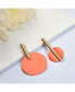 ფოტო #3 პროდუქტის Women's Orange Circular Drop Earrings