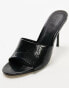 Фото #2 товара Topshop Fia almond toe heeled mule in black