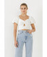 Фото #2 товара Women's Knotted Top with Short Puff Sleeves