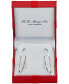 ფოტო #3 პროდუქტის Medium Flat-Edge Hoop Earrings in 10k Gold (Also in 10k Rose Gold and 10k White Gold), 1-1/2"