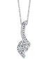 Фото #1 товара Sirena diamond Pendant Necklace (3/8 ct. t.w.) in 14k White Gold