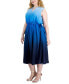 ფოტო #3 პროდუქტის Plus Size Jenna Ombré Sleeveless Midi Dress