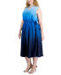 Plus Size Jenna Ombré Sleeveless Midi Dress