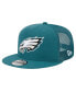 ფოტო #1 პროდუქტის Men's Midnight Green Philadelphia Eagles Main Trucker 9FIFTY Snapback Hat