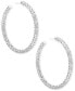ფოტო #2 პროდუქტის Large Openwork Tubular Hoop Earrings, 2.5"