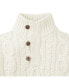 ფოტო #3 პროდუქტის Boys Mock Neck Cable Sweater with Buttons