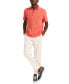 Men's Textured Pieced Piqué Short Sleeve Polo Shirt