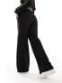 In The Style contrast drawstring waist wide leg side stripe trousers co-ord in black