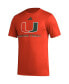 Фото #2 товара Men's Orange Miami Hurricanes Fadeaway Basketball Pregame AEROREADY T-shirt