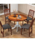 4-Person Dining Table Wooden Kitchen Table with Solid Rubber Wood Frame for Kitchen