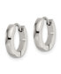 Фото #3 товара Stainless Steel Polished Hinged Hoop Earrings