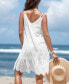 Фото #4 товара Women's Floral Eyelet Cover-Up Beach Dress