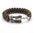 Luxury paracord bracelet French Camo Wolf Cross Silver