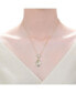 White Gold and 14K Gold Plated Cubic Zirconia Designed Pendant Necklace