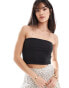 Фото #1 товара Pieces bandeau top in black