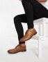 Фото #4 товара ASOS DESIGN brogue shoes in tan faux leather