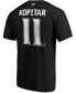 Men's Anze Kopitar Black Los Angeles Kings Team Authentic Stack Name and Number T-shirt