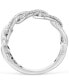 ფოტო #3 პროდუქტის EFFY® Diamond Intertwined Circle Statement Ring (1-1/20 ct. t.w.) in 14k White Gold