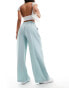 ASOS DESIGN wide leg trouser in light blue Синий, 32 - фото #3